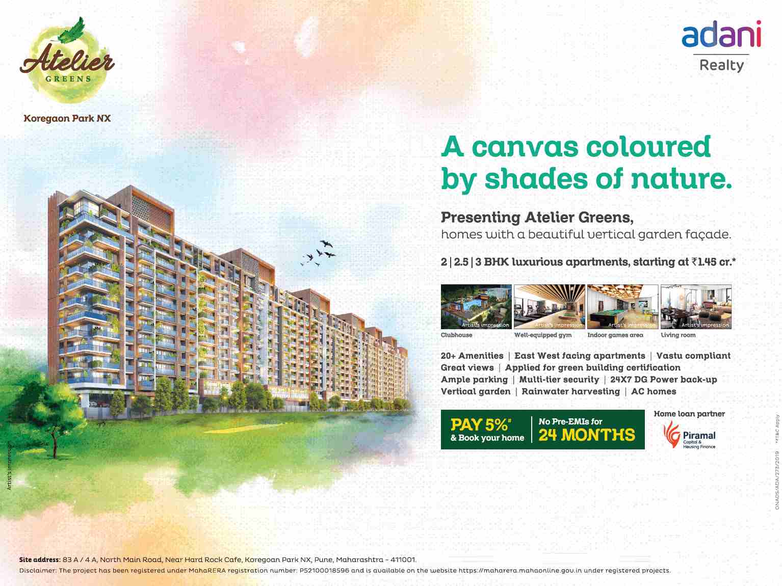 Pay 5% and book your home at Adani Atelier Greens in Pune Update